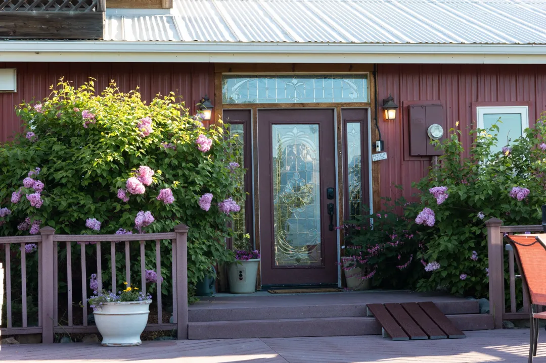 colorful flowers wooden planter